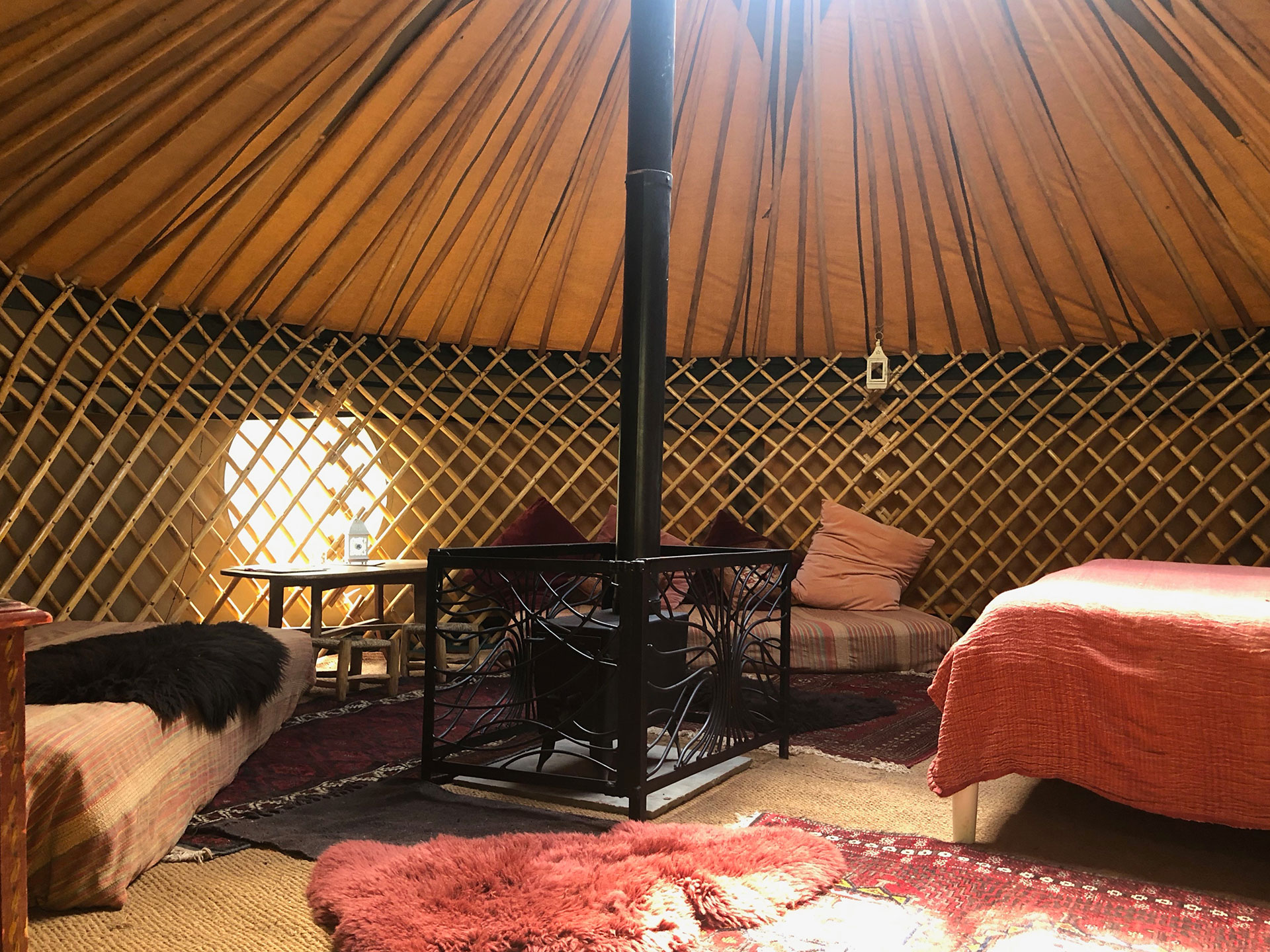 Foxglove Yurt  interior